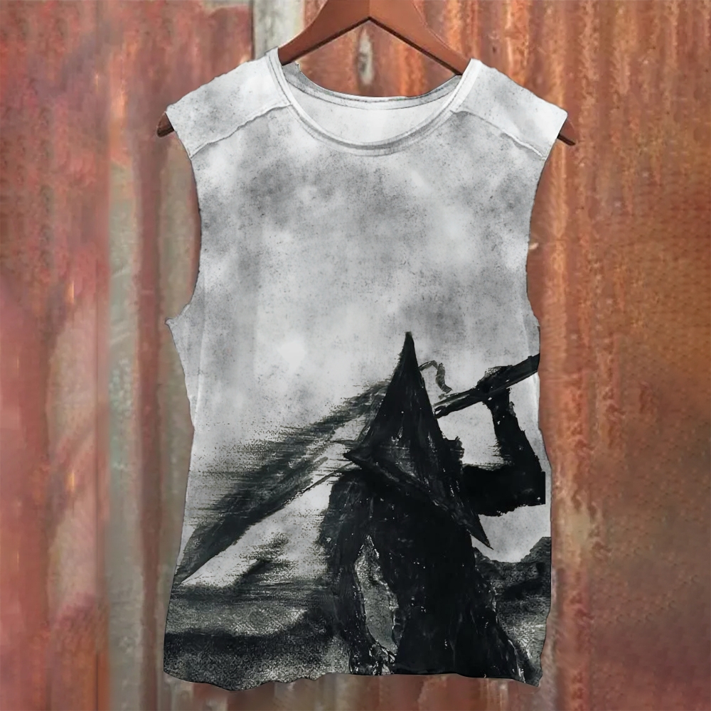 Dark Warrior Sketch  Printed Tank Top 