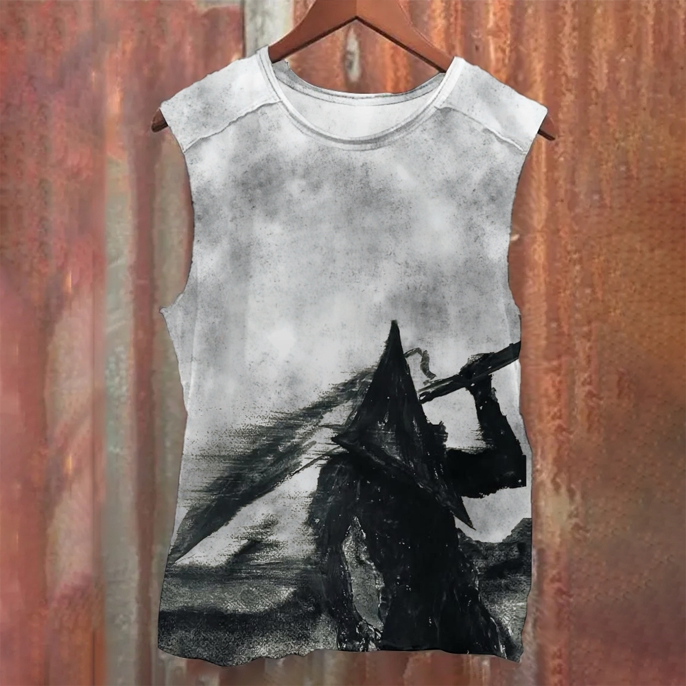 Dark Warrior Sketch Printed Tank Top
