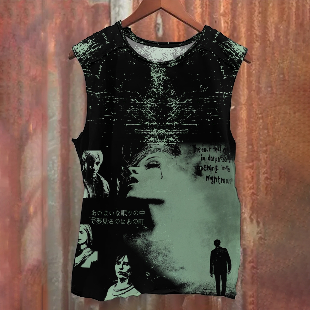 Retro Horror Game Printed Tank Top 