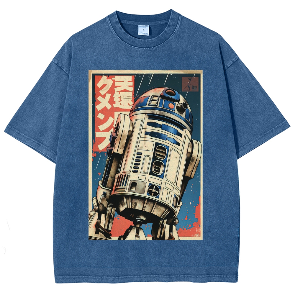 Vintage Japanese Style R2-D2 Washed T-Shirt