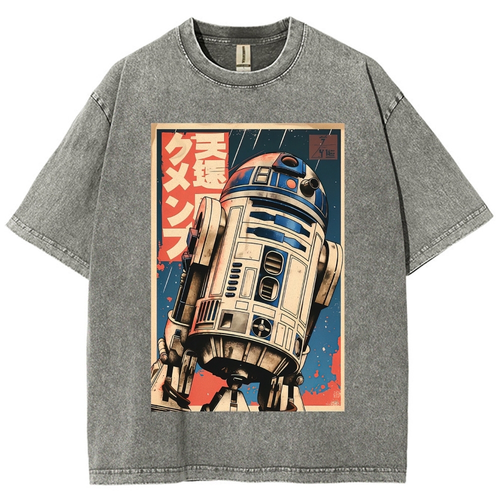 Vintage Japanese Style R2-D2 Washed T-Shirt