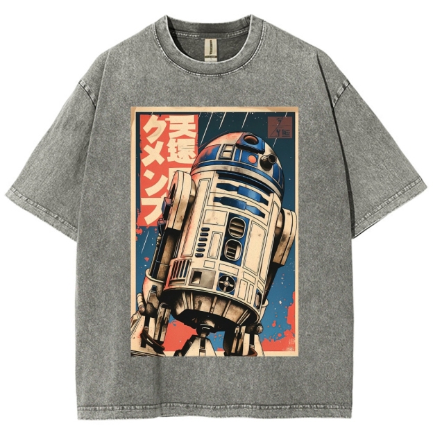 Vintage Japanese Style R2-D2 Washed T-Shirt