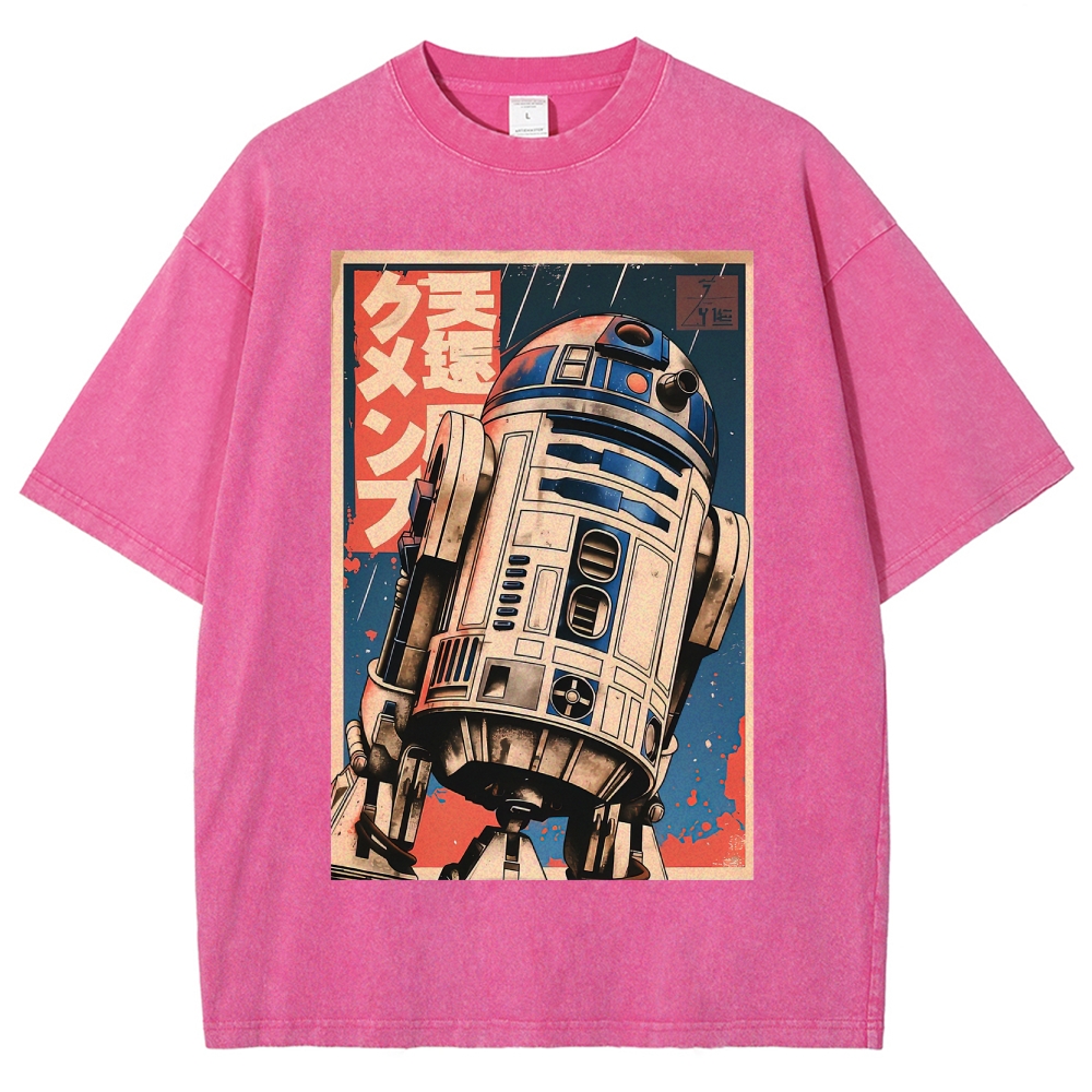 Vintage Japanese Style R2-D2 Washed T-Shirt