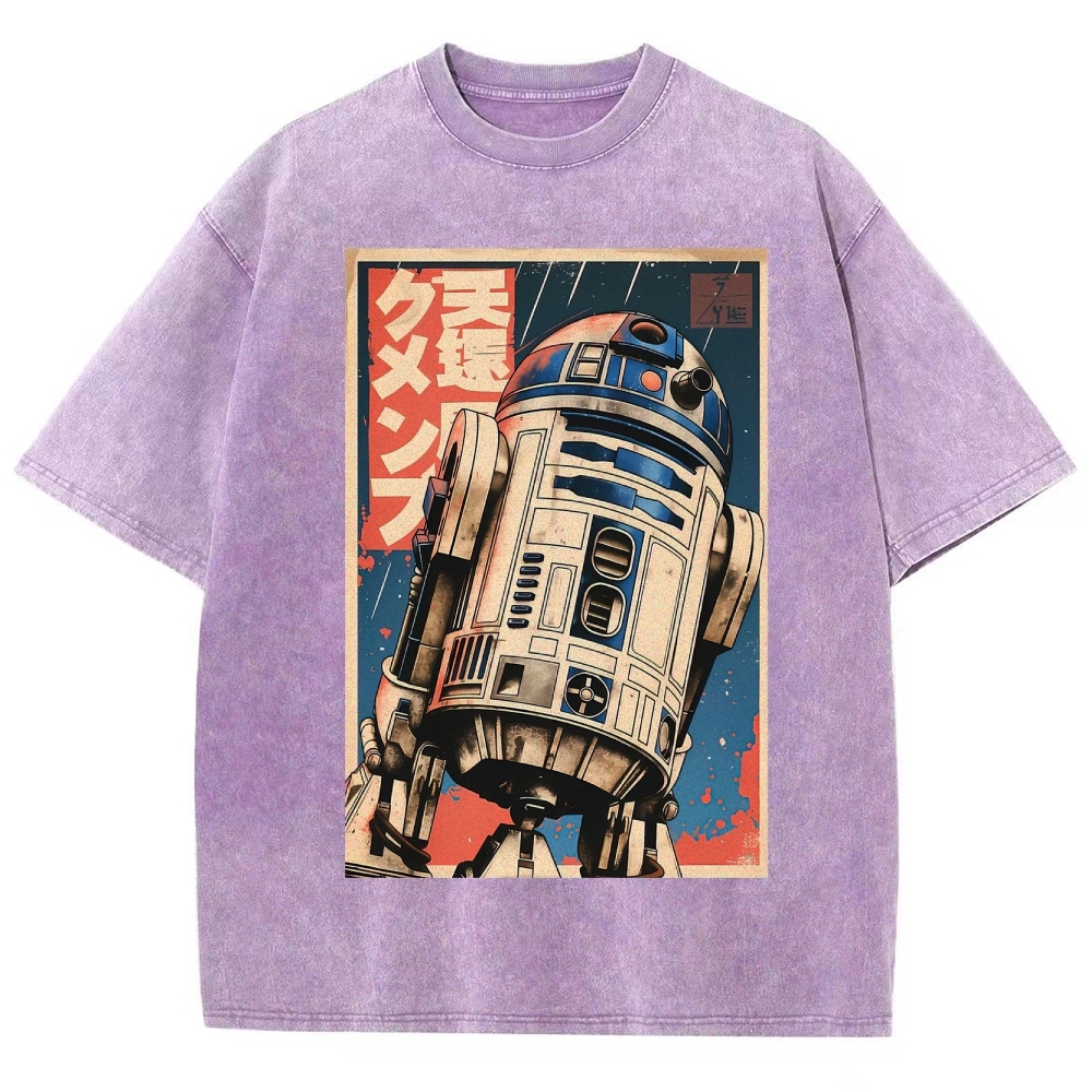 Vintage Japanese Style R2-D2 Washed T-Shirt