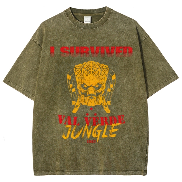 "I Survived Val Verde Jungle 1987" Vintage Washed T-Shirt