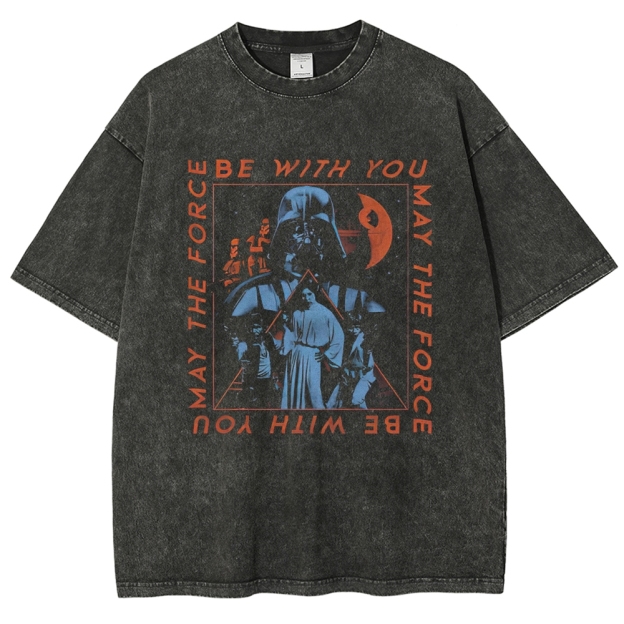 "May The Force Be With You" Darth Vader Vintage Washed T-Shirt