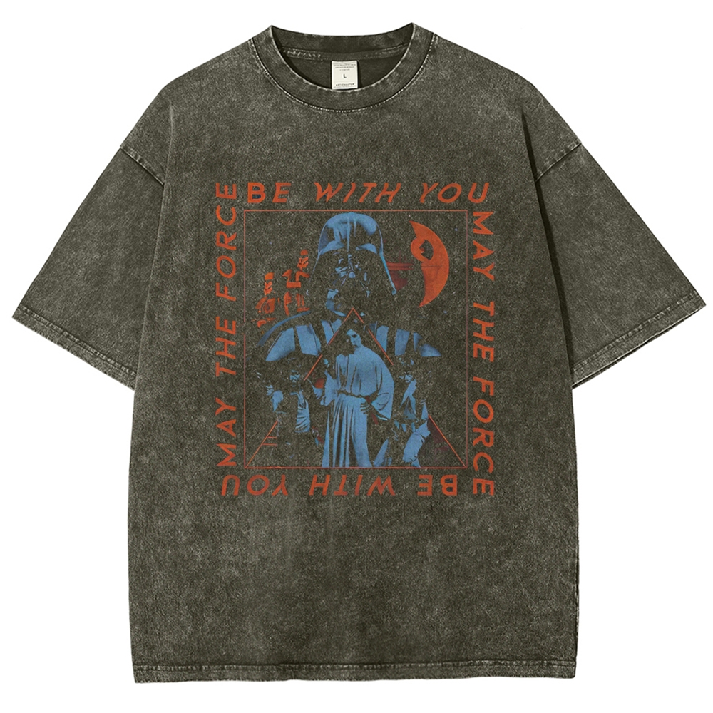 "May The Force Be With You" Darth Vader Vintage Washed T-Shirt