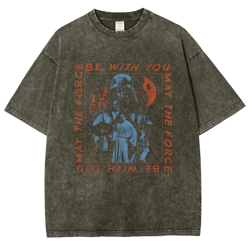 "May The Force Be With You" Darth Vader Vintage Washed T-Shirt