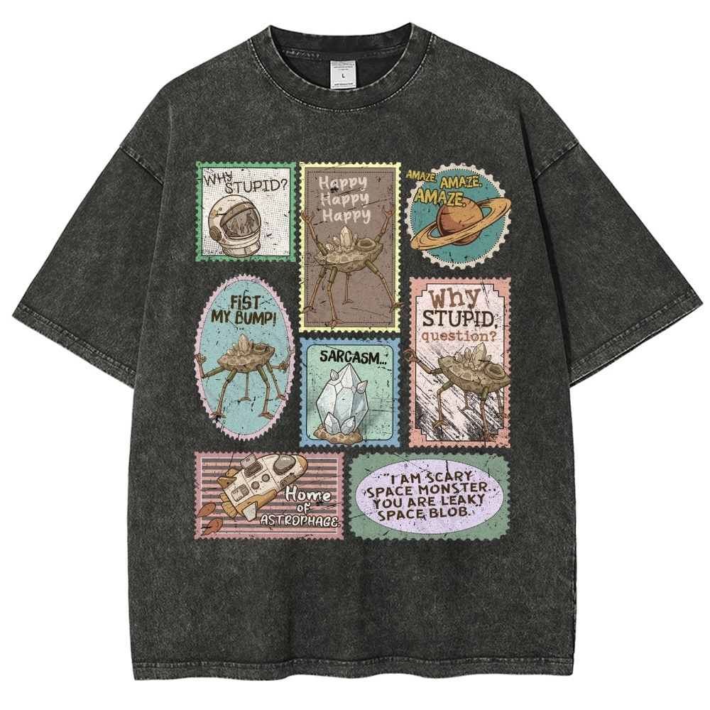 Amaze Retro Sci-Fi Washed T-Shirt