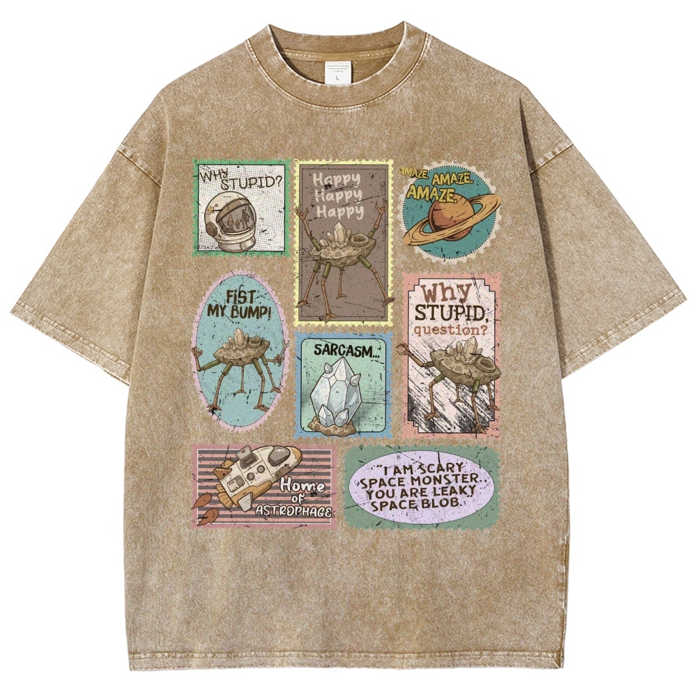 Amaze Retro Sci-Fi Washed T-Shirt 