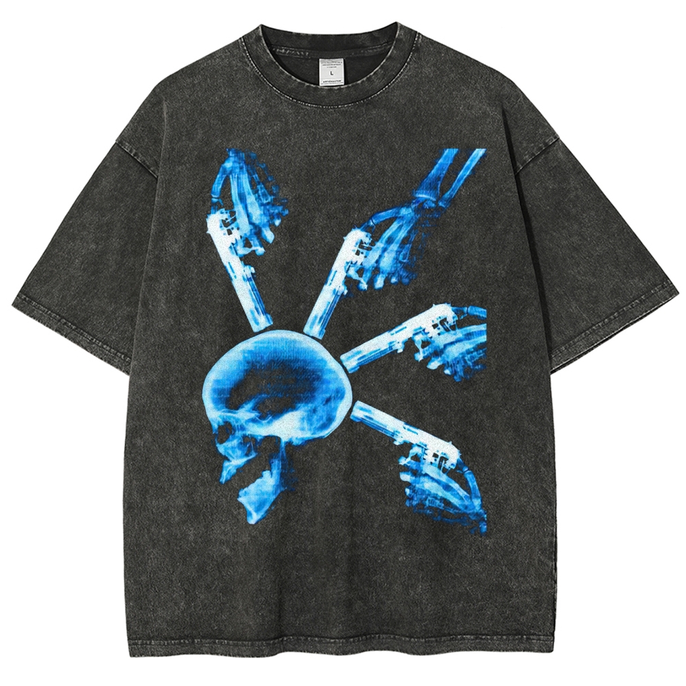 X-Ray Skull Burst Washed T-Shirt 