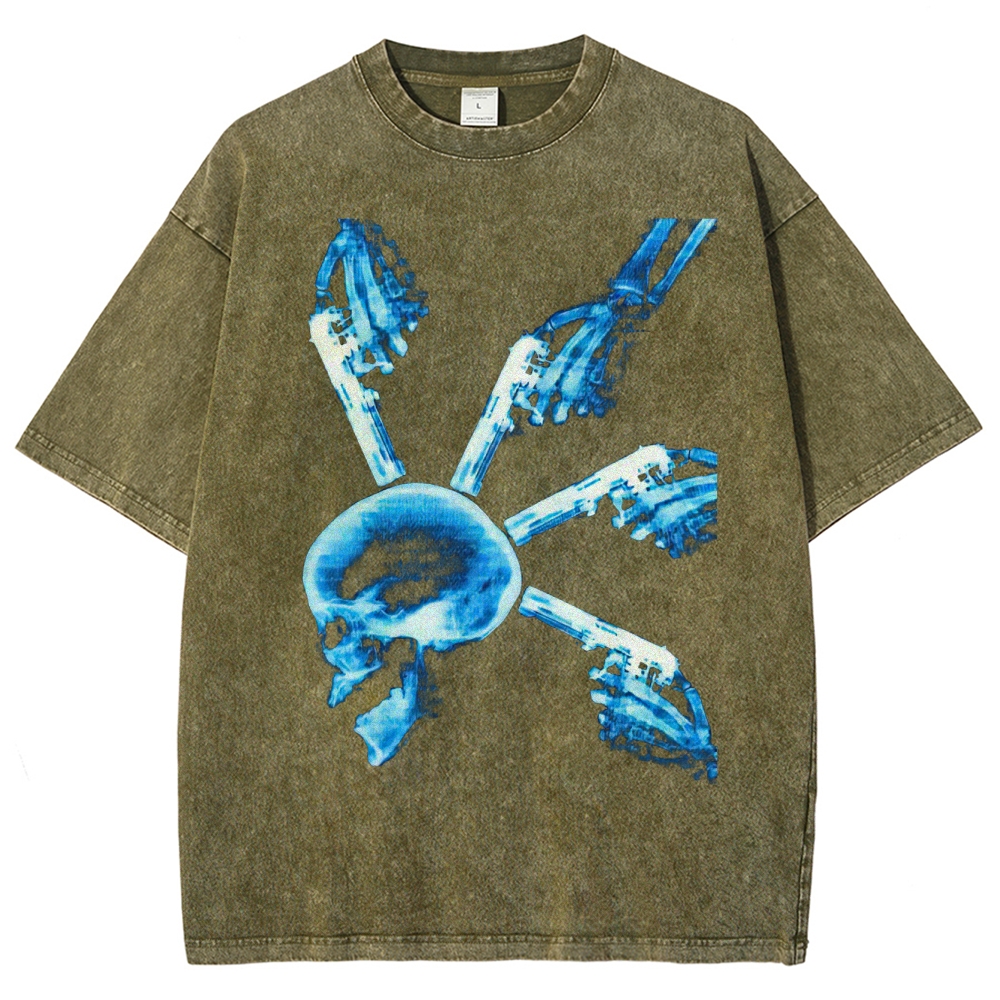 X-Ray Skull Burst Washed T-Shirt 