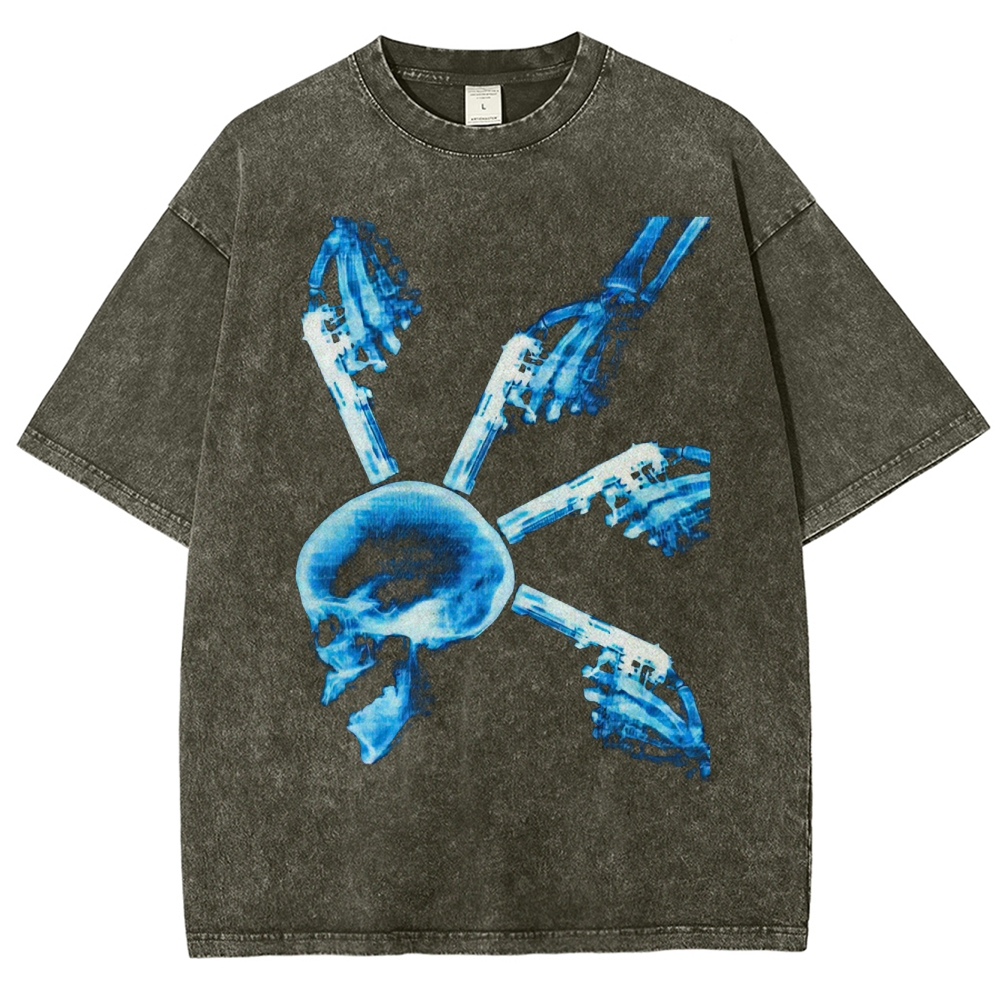X-Ray Skull Burst Washed T-Shirt 