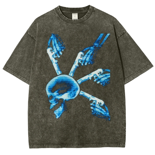 X-Ray Skull Burst Washed T-Shirt 
