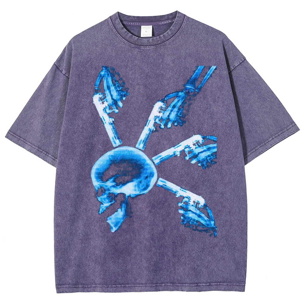 X-Ray Skull Burst Washed T-Shirt 
