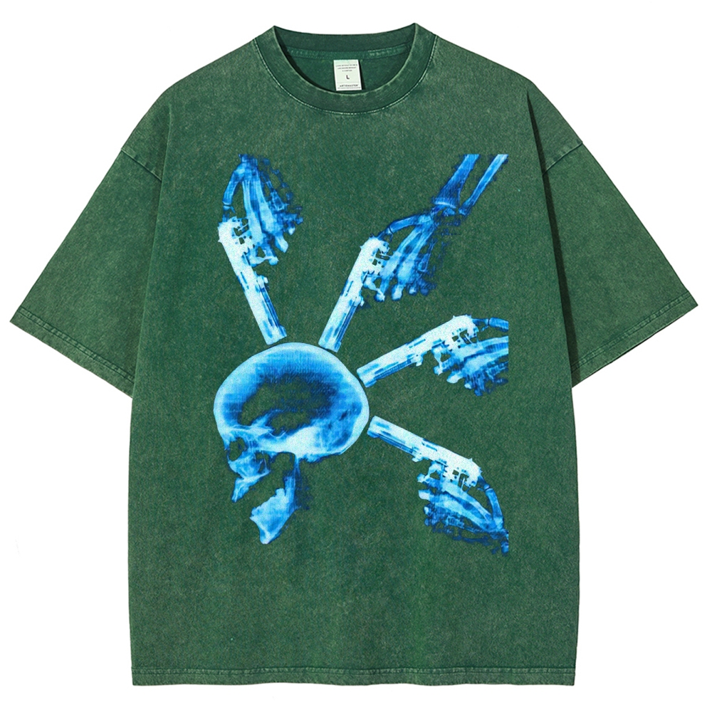 X-Ray Skull Burst Washed T-Shirt 