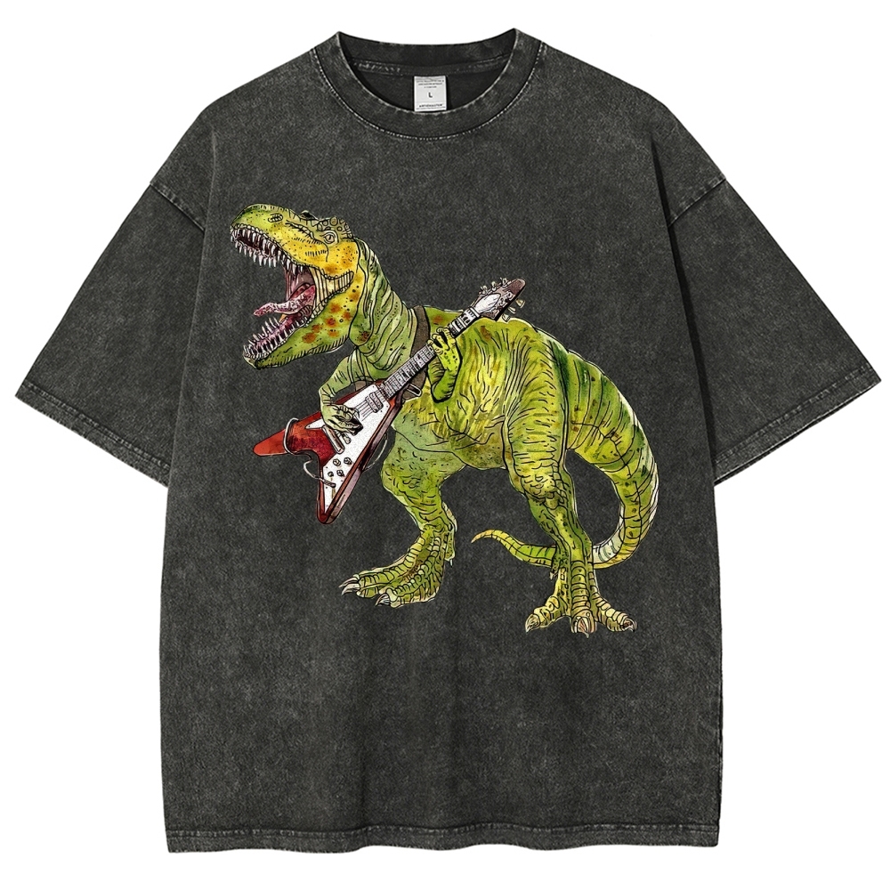 Rockin’ Dino Guitar Washed T-Shirt