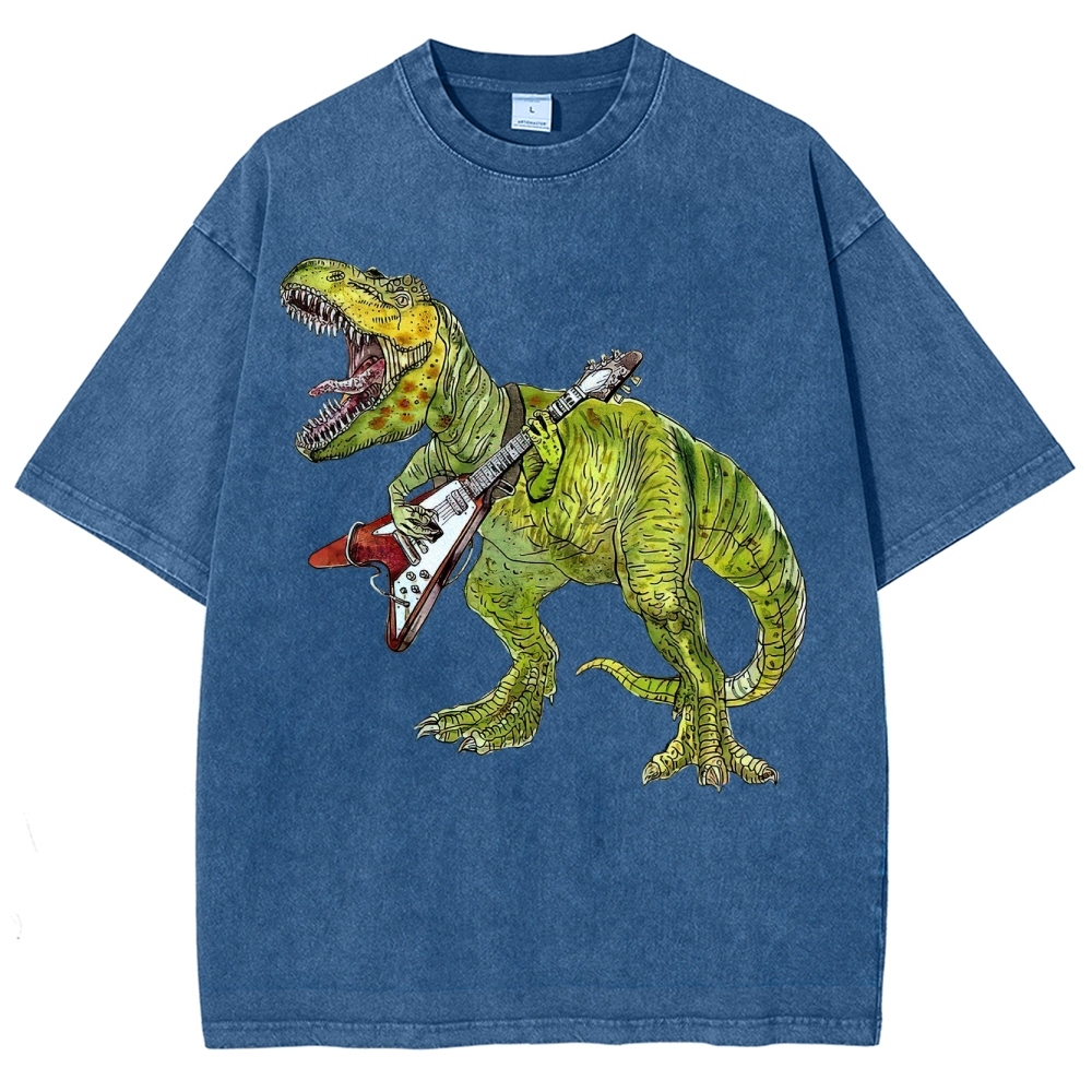 Rockin’ Dino Guitar Washed T-Shirt 