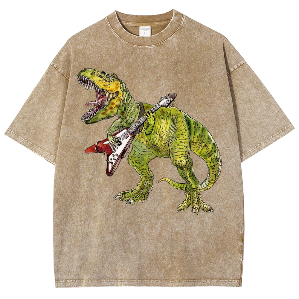 Rockin’ Dino Guitar Washed T-Shirt 