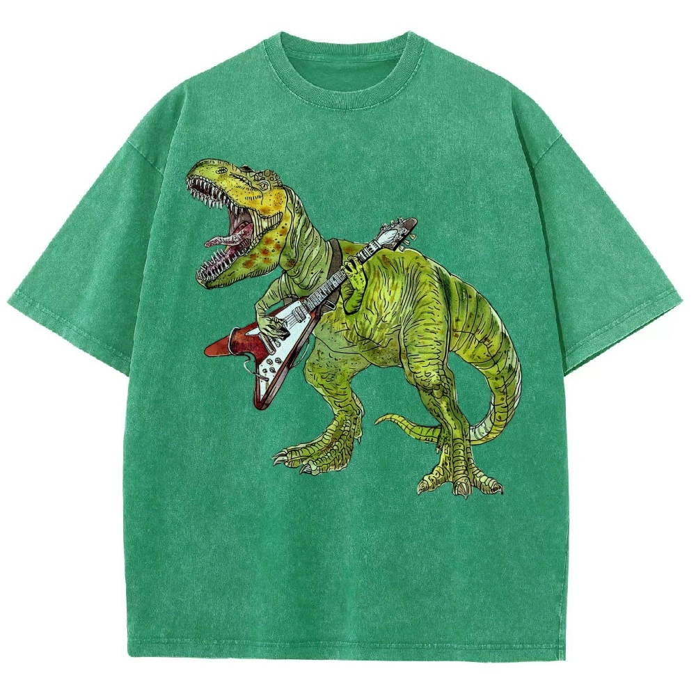 Rockin’ Dino Guitar Washed T-Shirt 