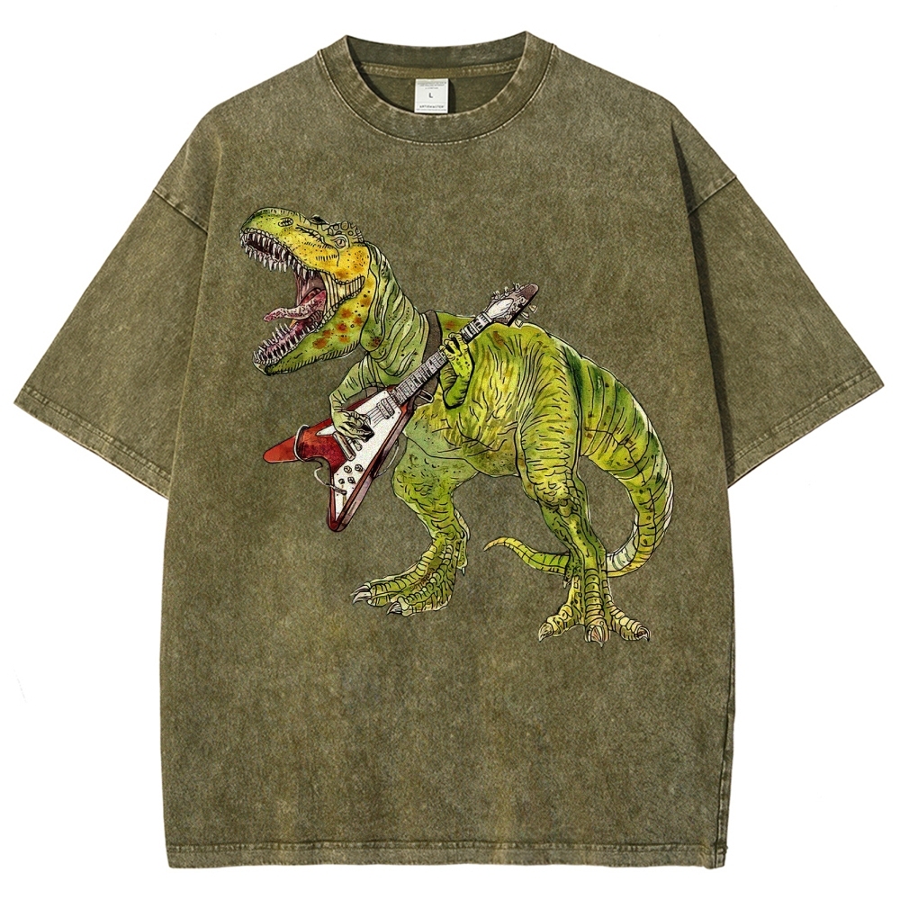 Rockin’ Dino Guitar Washed T-Shirt 