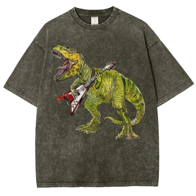 Rockin’ Dino Guitar Washed T-Shirt 