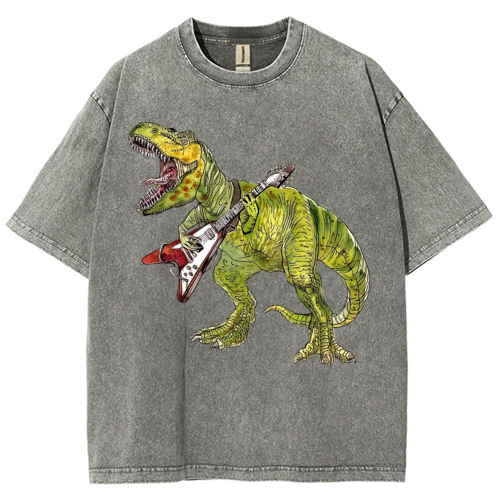 Rockin’ Dino Guitar Washed T-Shirt 
