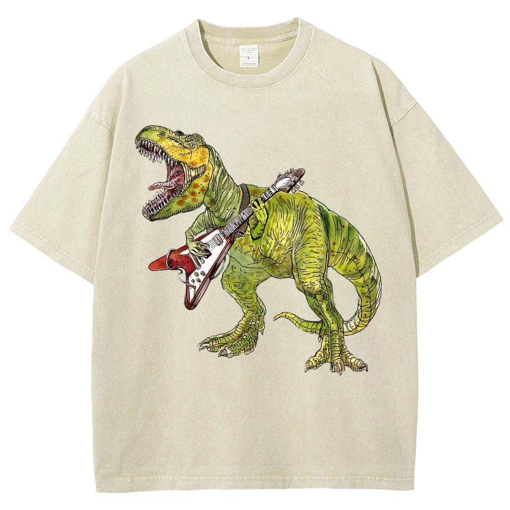Rockin’ Dino Guitar Washed T-Shirt 