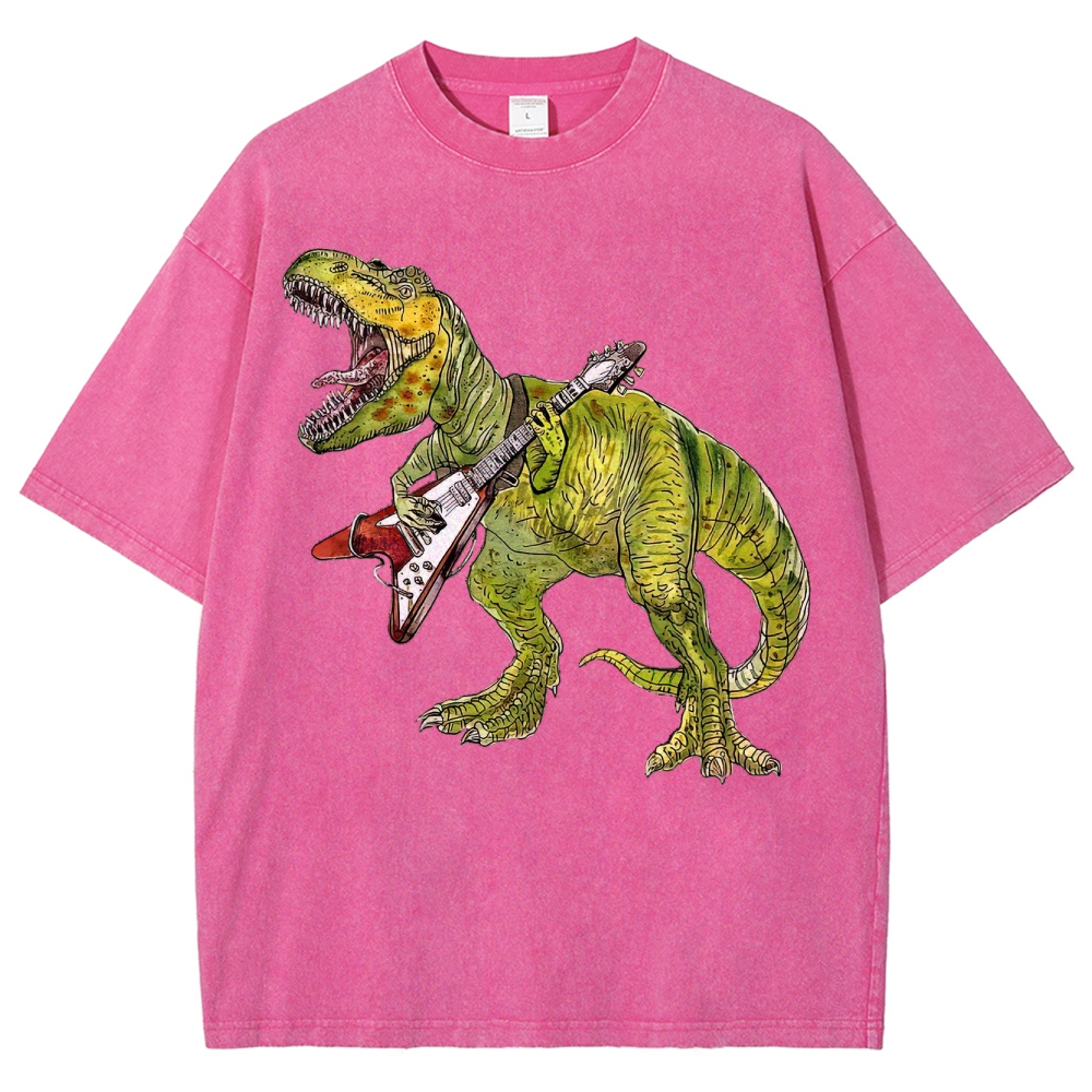 Rockin’ Dino Guitar Washed T-Shirt 