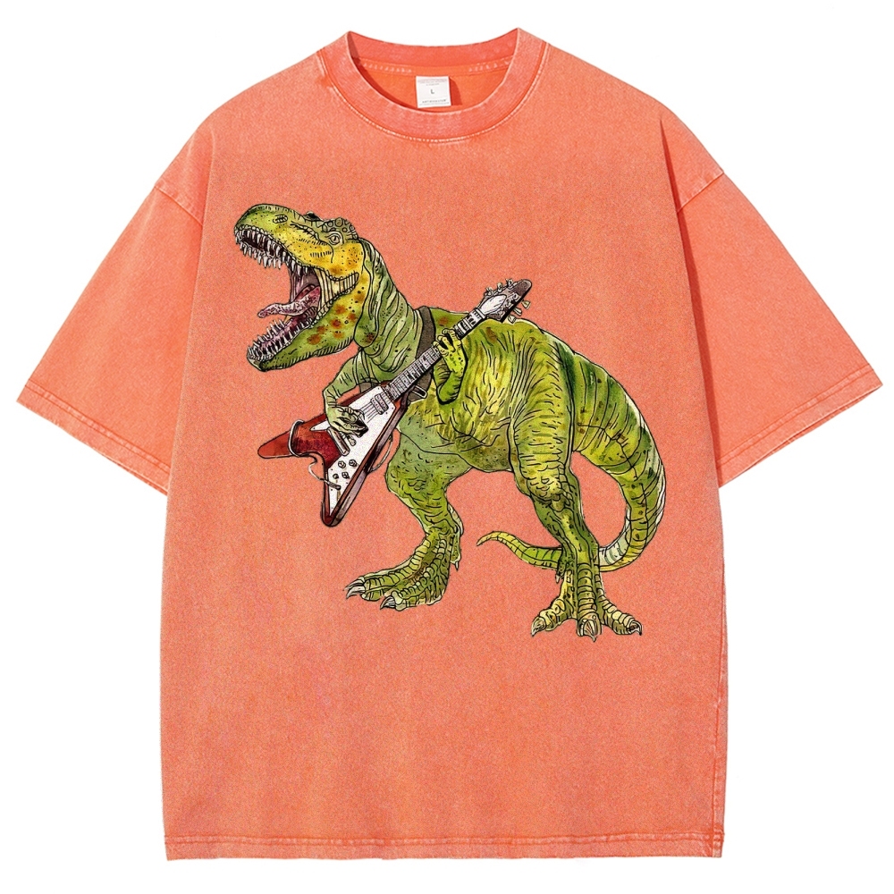 Rockin’ Dino Guitar Washed T-Shirt 