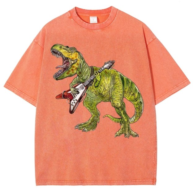 Rockin’ Dino Guitar Washed T-Shirt 