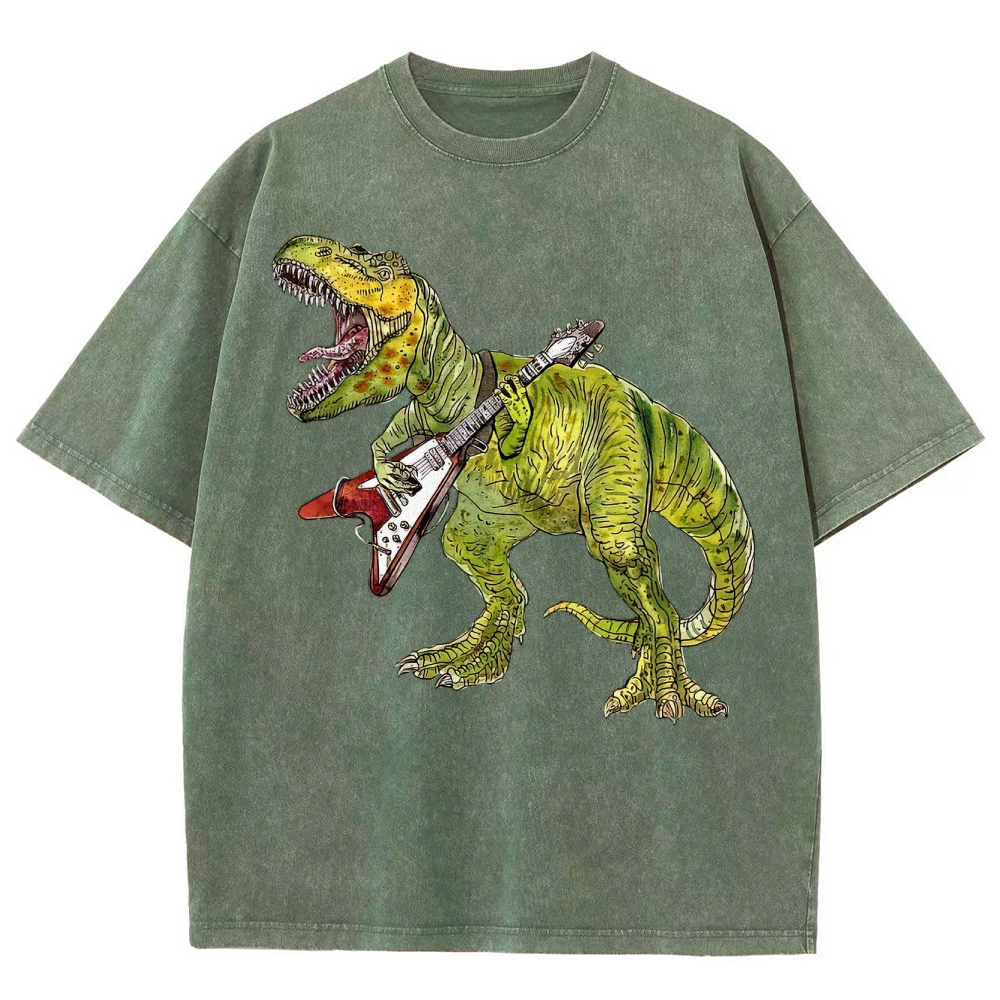 Rockin’ Dino Guitar Washed T-Shirt 
