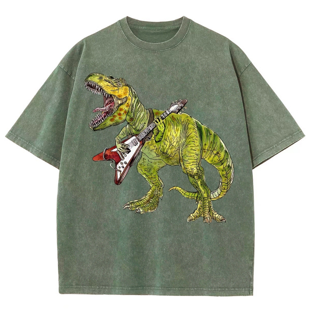 Rockin’ Dino Guitar Washed T-Shirt 