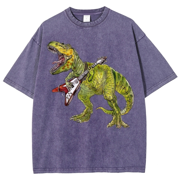 Rockin’ Dino Guitar Washed T-Shirt 