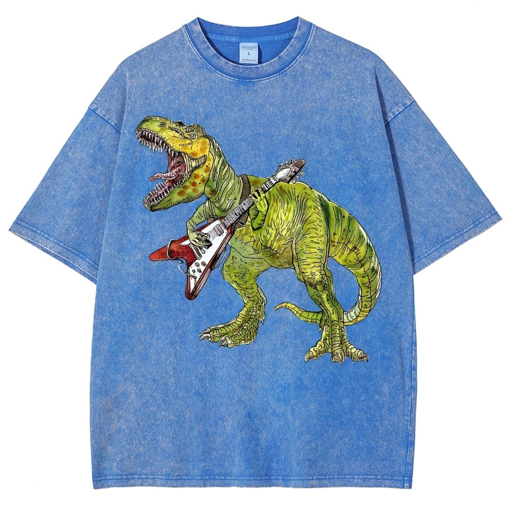 Rockin’ Dino Guitar Washed T-Shirt 