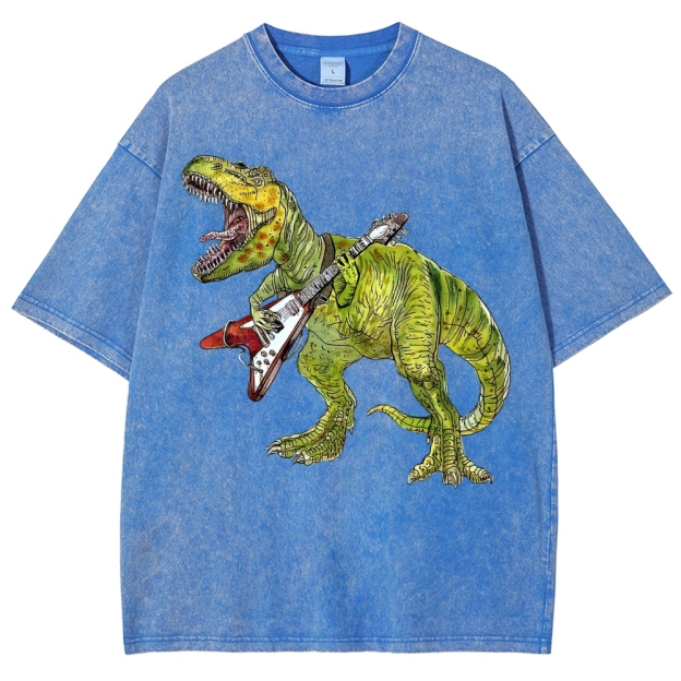 Rockin’ Dino Guitar Washed T-Shirt 