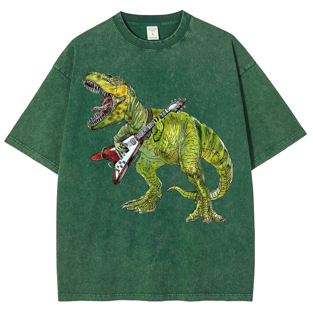 Rockin’ Dino Guitar Washed T-Shirt 