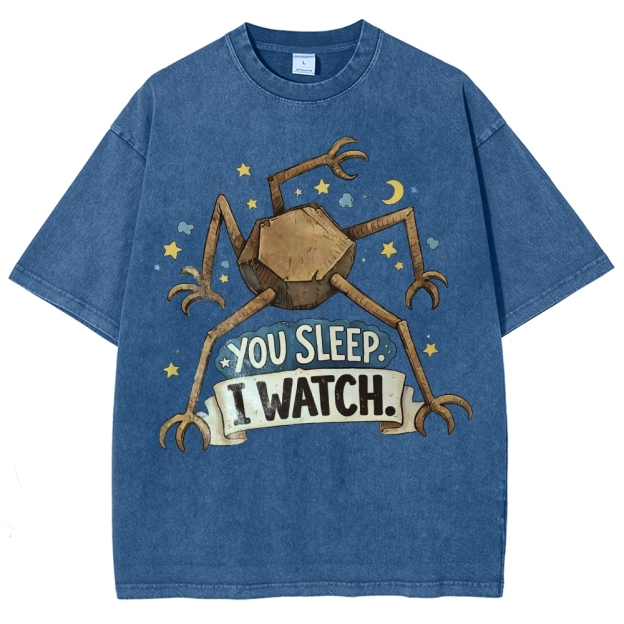 You Sleep I Watch  Washed T-Shirt 