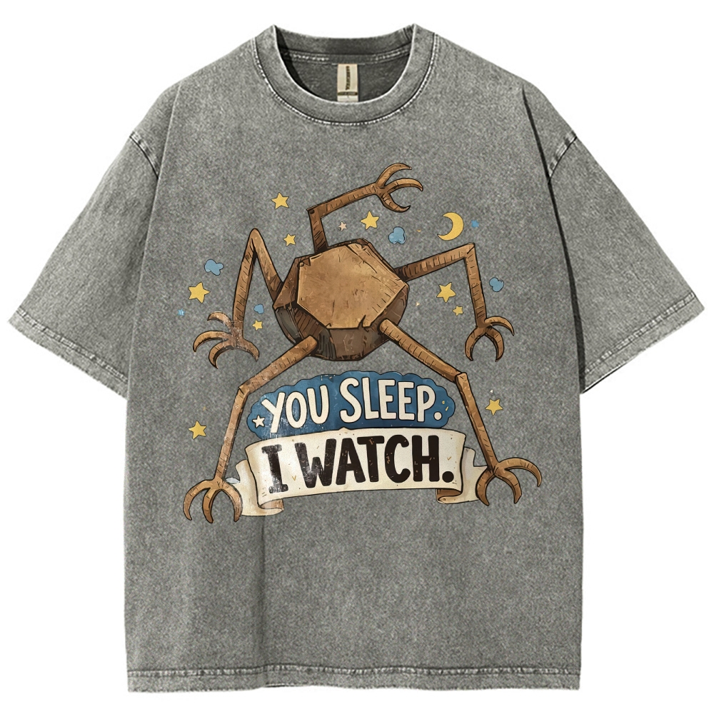 You Sleep I Watch  Washed T-Shirt 