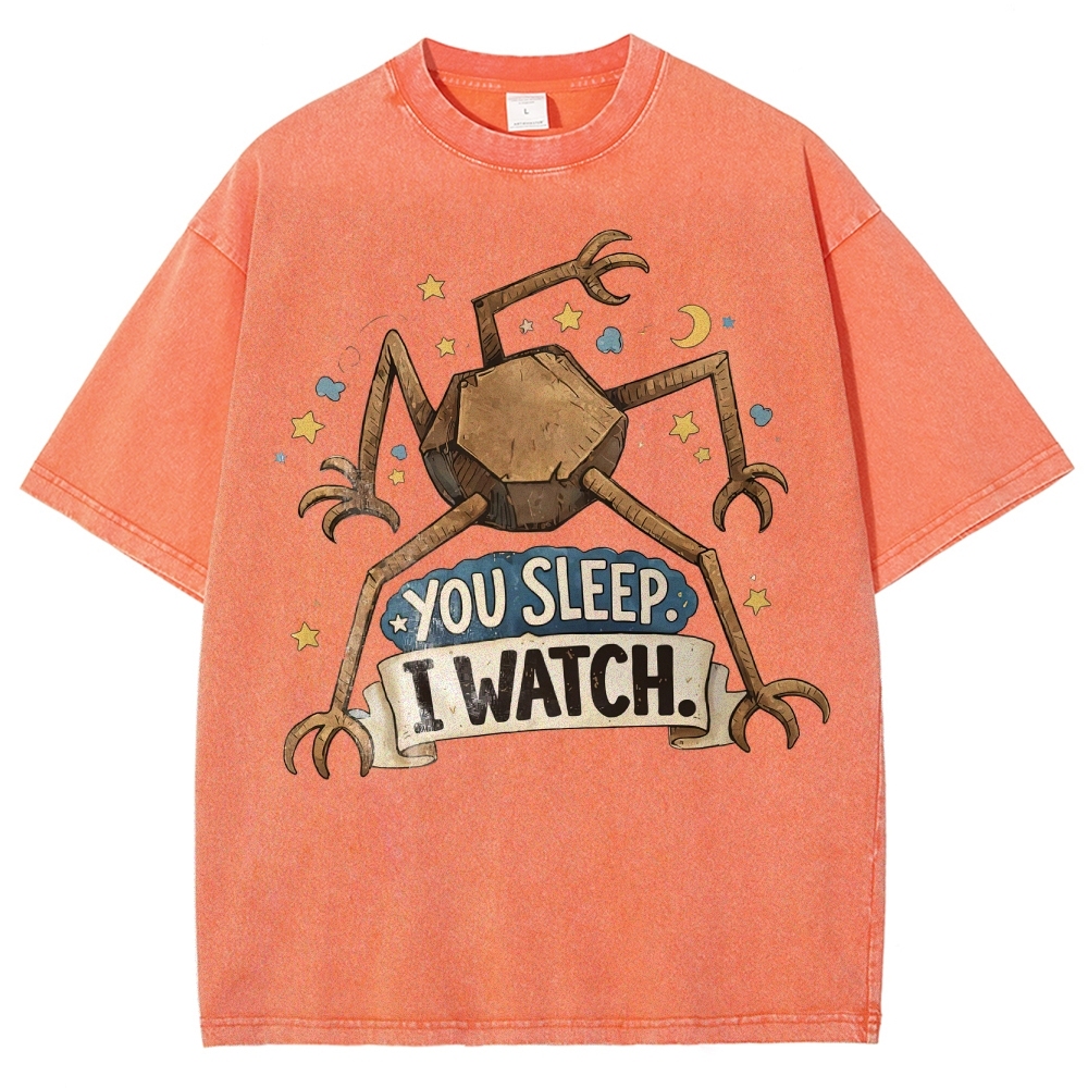You Sleep I Watch  Washed T-Shirt 
