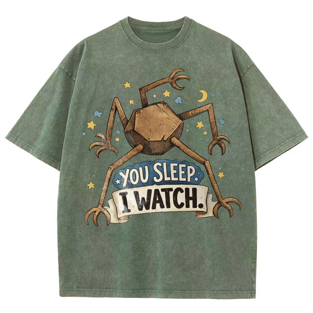 You Sleep I Watch  Washed T-Shirt 