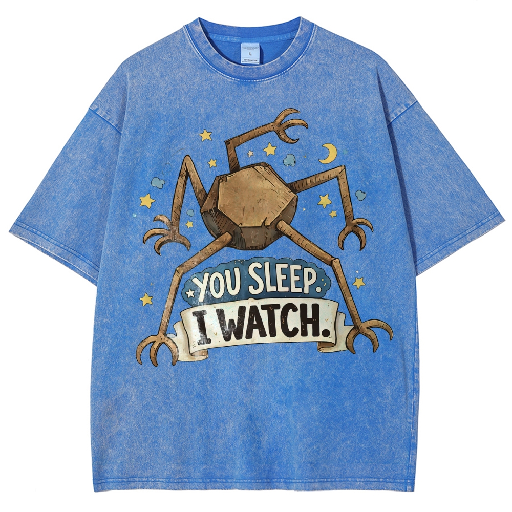 You Sleep I Watch  Washed T-Shirt 