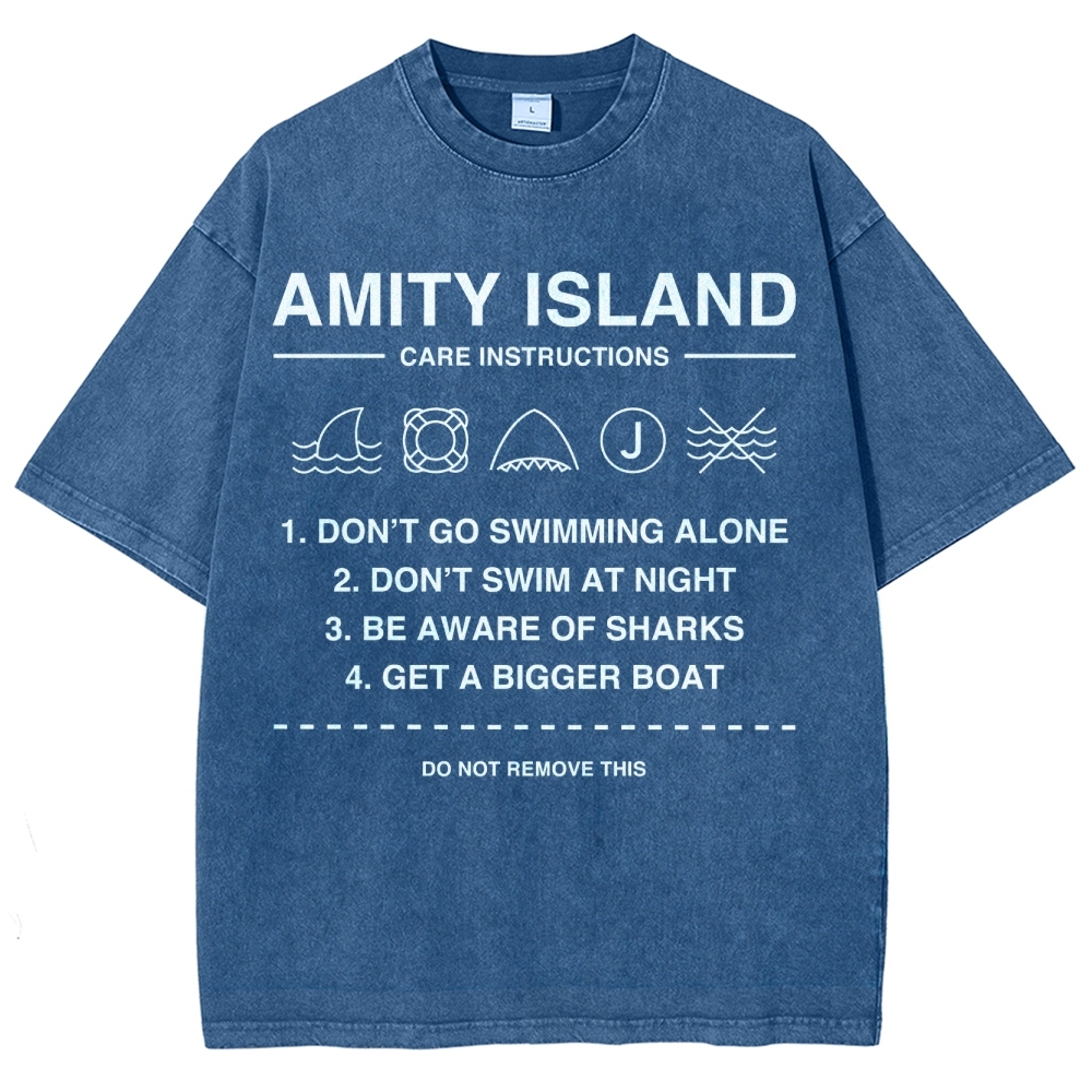 Retro Island Safety  Washed T-Shirt 