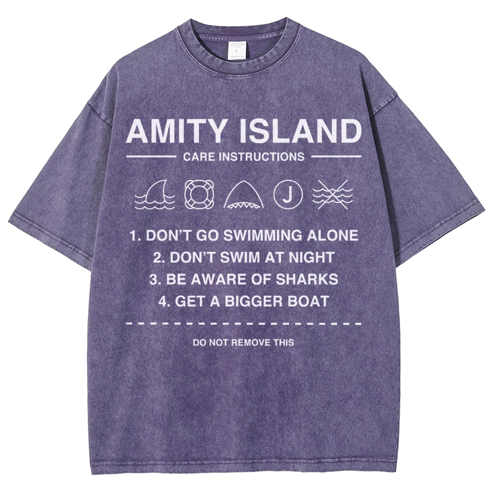 Retro Island Safety  Washed T-Shirt 