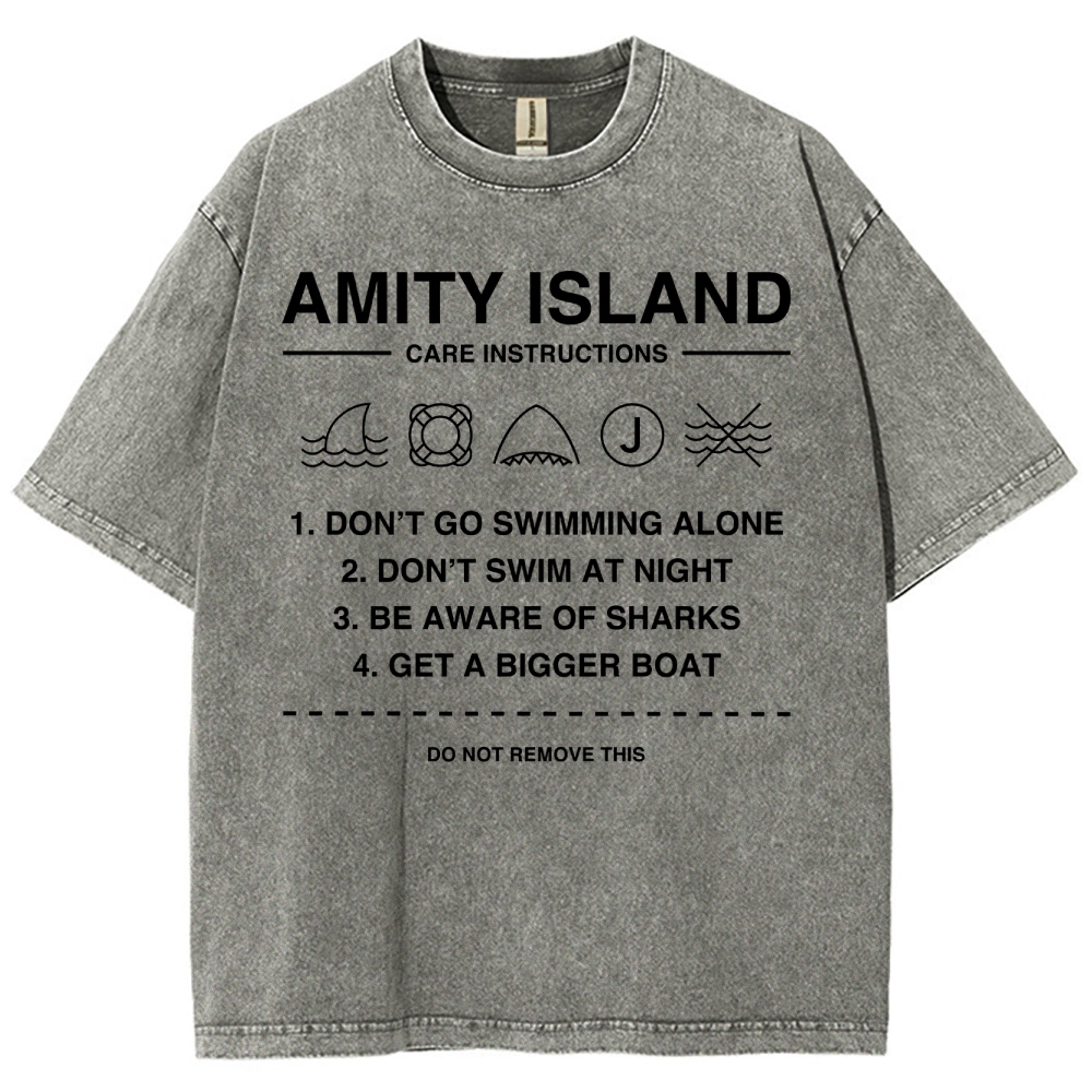 Retro Island Safety  Washed T-Shirt 