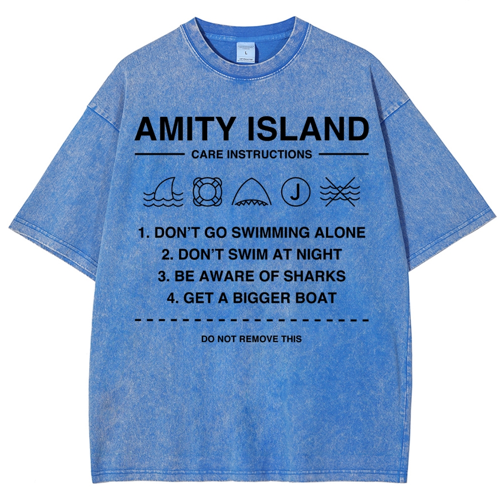 Retro Island Safety  Washed T-Shirt 