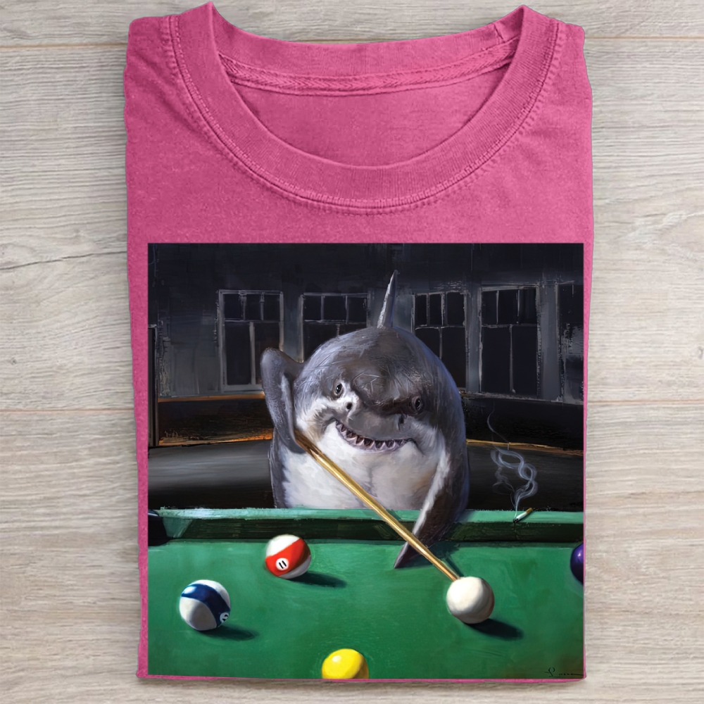 Retro Urban Shark Billiards Washed Tee 