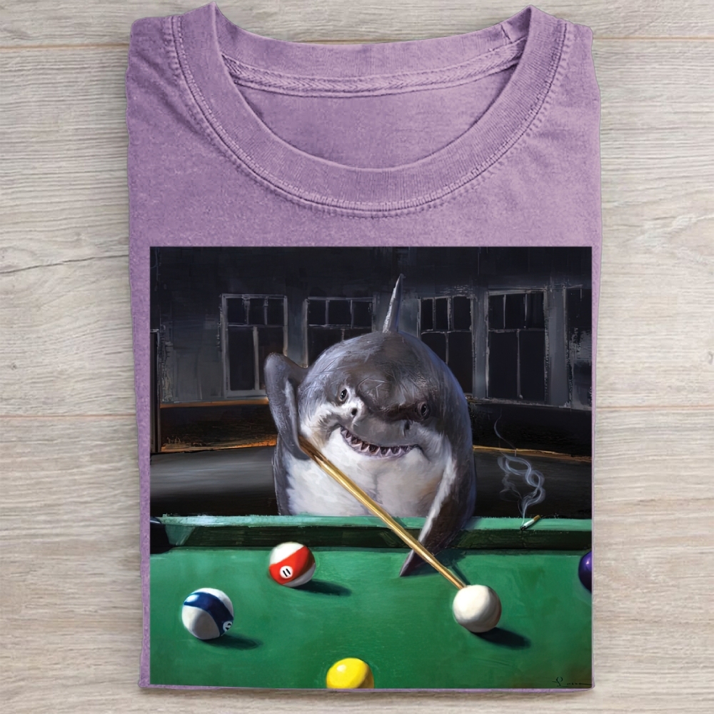 Retro Urban Shark Billiards Washed Tee 