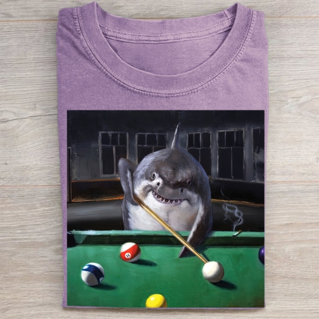 Retro Urban Shark Billiards Washed Tee 