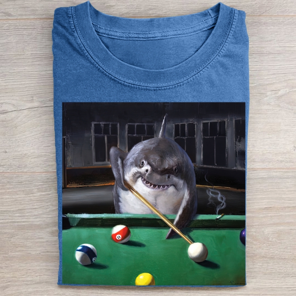 Retro Urban Shark Billiards Washed Tee 